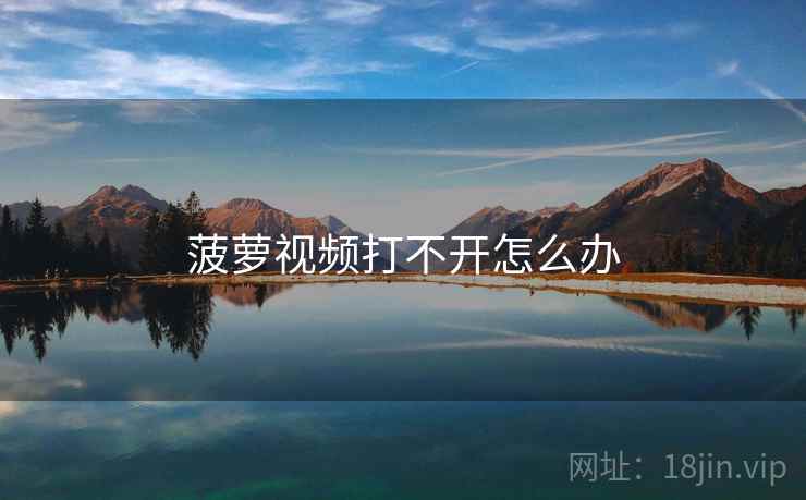 菠萝视频打不开怎么办 菠萝视频打不开怎么办
