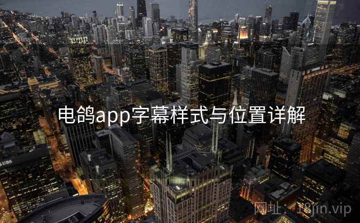 电鸽app字幕样式与位置详解 电鸽app字幕样式与位置详解