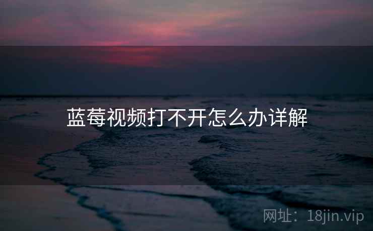 蓝莓视频打不开怎么办详解 蓝莓视频打不开怎么办详解